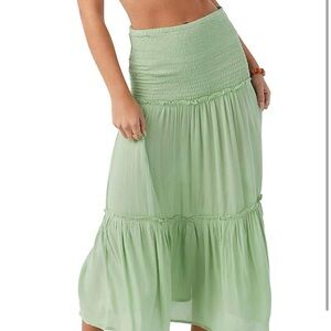 O'NEILL Women's Ruched Tier Midi Skirt